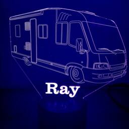 Camper Van 3D Smart App Control Night Light Bluetooth, Music, 7&16M Colour Mobile App , Gift Led Lamp - thumbnail 2