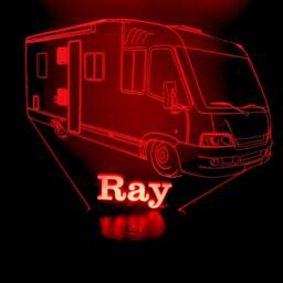Camper Van 3D Smart App Control Night Light Bluetooth, Music, 7&16M Colour Mobile App , Gift Led Lamp - thumbnail 4