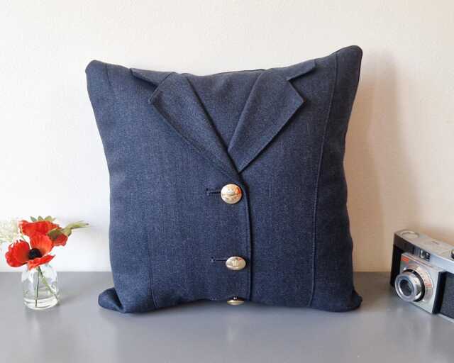 Upcycled Royal Air Force Female No1 Service Dress Uniform Cushion - image 1