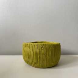 Handmade Ceramic Planter Chartreuse-Lime Green Glazed Pot - thumbnail 3