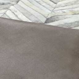 Patchwork Cowhide Rug, Gray Triangles - Handmade Leather - thumbnail 4