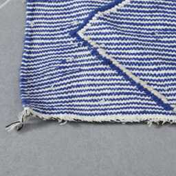 Blue Diamond Moroccan Rug Handwoven Berber Wool Carpet 3.1x4.7 Ft - thumbnail 3