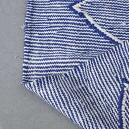 Blue Diamond Moroccan Rug Handwoven Berber Wool Carpet 3.1x4.7 Ft - thumbnail 4