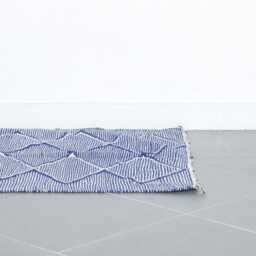 Blue Diamond Moroccan Rug Handwoven Berber Wool Carpet 3.1x4.7 Ft - thumbnail 2