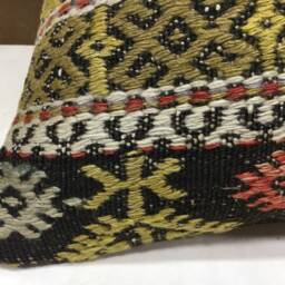 Vintage Kilim Pillow Cover, 20x20, Handwoven Turkish - thumbnail 3