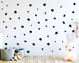 Dalmatian Spots Wall Decals Hand-Drawn Polka Dot Stickers, Scandinavian Nursery Decor - thumbnail 1