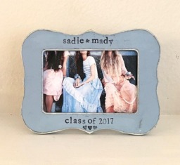 Personalized Graduation Picture Frame Hand Stamped, Distressed Wood - thumbnail 1