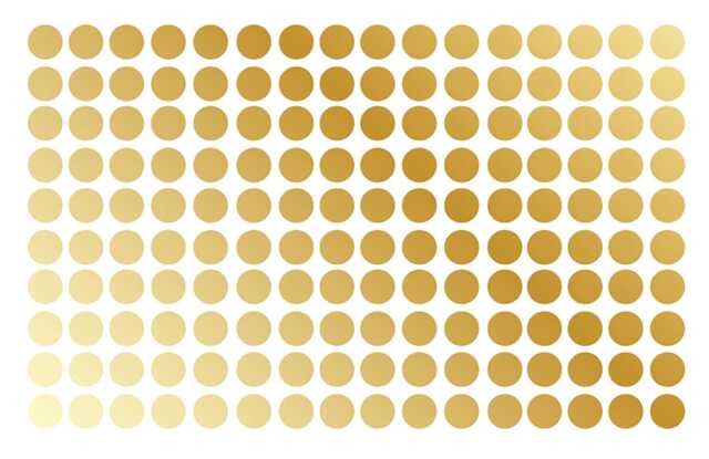 Gold Metallic Polka Dot Wall Decal Nursery Kids Room Peel & Stick Circle Sticker Wedding Removable Reusable 150 Dots Included - image 1
