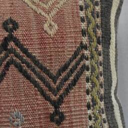 "Handwoven Turkish Kilim Pillow Cover Wool Decorative Pillow, 14.6"" X 18.5" - thumbnail 3