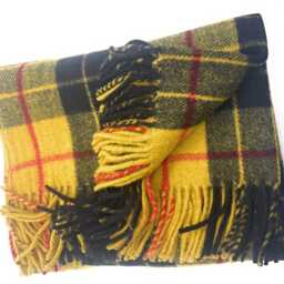 Macleod Of Lewis Tartan Wool Blanket, Scottish Made, Fringed Edges - thumbnail 2
