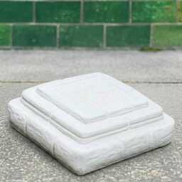 Concrete Garden Pedestal Outdoor Statue Base Figurine Cement Stand Ornament Handmade Patio Decor Stone Yard Art Lover Gift - thumbnail 4