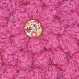 Sparkly Pink Crochet Canvas Wall Hanging - thumbnail 2