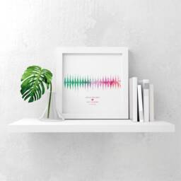 Baby Heartbeat Keepsake Print, Personalised Newborn Gift, Watercolour Nursery Decor, Custom Wall Art - thumbnail 2