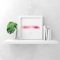 Baby Heartbeat Keepsake Print, Personalised Newborn Gift, Watercolour Nursery Decor, Custom Wall Art - thumbnail 3