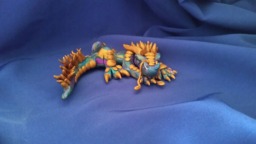 Ooak Tie-Dye Sleeping Eastern Dragon - thumbnail 1