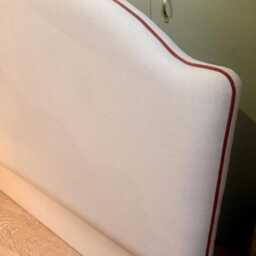 Bespoke 100% Linen Headboard in A Range Of Colours & Contrasting Piping - thumbnail 2