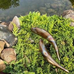 Koi Sculpture Stainless Steel Garden Fish Handmade Welded Metal Patina Outdoor Zen Garden Art Decor Lawn - thumbnail 3