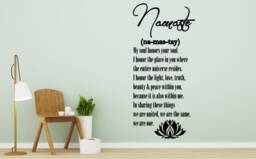 Namaste Wall Decal Quote Vinyl Sticker Decals Quotes Buddha We Are One - Na Mas Tay Decor Bedroom Yoga Studio Na237 - thumbnail 1