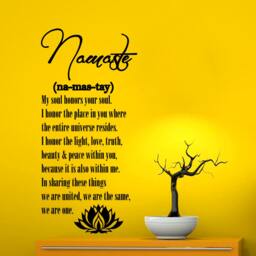 Namaste Wall Decal Quote Vinyl Sticker Decals Quotes Buddha We Are One - Na Mas Tay Decor Bedroom Yoga Studio Na237 - thumbnail 2