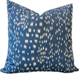 Brunshwig & Fils Les Touches Reverse Blue Cushion Cover Pillow Double Sided - thumbnail 1