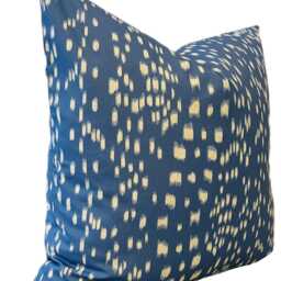 Brunshwig & Fils Les Touches Reverse Blue Cushion Cover Pillow Double Sided - thumbnail 2