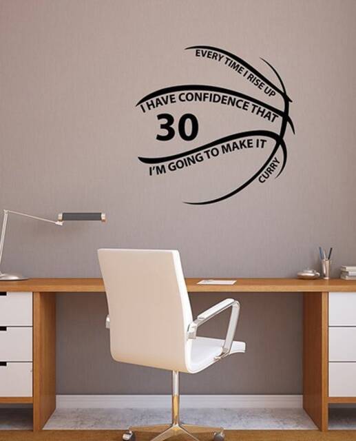 Every Time I Rise Up Stephen Curry Quote Wall Decal Sports Motivational Vinyl Sticker Home Art Basketball Room Decor Gift Poster 3Ssq - image 1