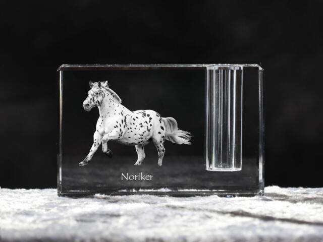 Noriker , Crystal Pen Holder With Horse, Souvenir, Decoration, Limited Edition, Collection - image 1