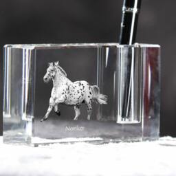 Noriker , Crystal Pen Holder With Horse, Souvenir, Decoration, Limited Edition, Collection - thumbnail 3