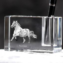 Noriker , Crystal Pen Holder With Horse, Souvenir, Decoration, Limited Edition, Collection - thumbnail 2