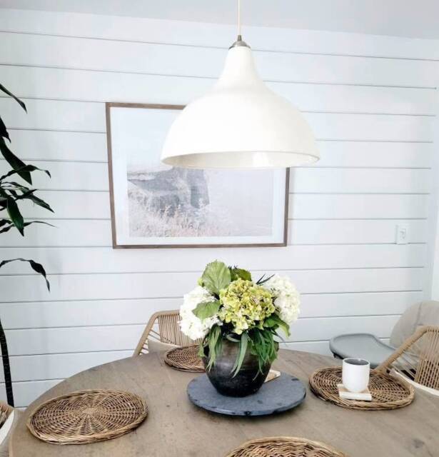 Large Ceramic Pendant Lamp Glossy & Matte Farmhouse Lighting - image 1