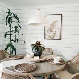 Large Ceramic Pendant Lamp Glossy & Matte Farmhouse Lighting - thumbnail 2