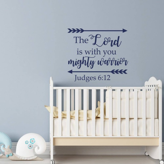 Judges 612 Bible Verse Wall Decal - Christian Boys Room Decor #183 - image 1