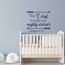 Judges 612 Bible Verse Wall Decal - Christian Boys Room Decor #183 - thumbnail 1