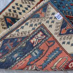 2'5x3'10 Ft Afghan Navy Blue Small Area Rug - Luxury Brand New Medallion Kazak Turkish Rug, Beautiful Living Room - thumbnail 4