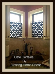 Black Designer Fabric Cafe Curtains, 36 Patterns To Choose From Kitchens Valance, & White Curtain - thumbnail 3