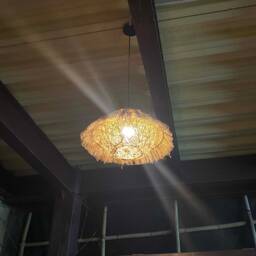 White Rattan Pendant Lighting-Bird Cage Lights-Bird House Lamp Shade-Countryside Lighting-Restaurant Lighing-Decor Lamps - 110-240V - thumbnail 2