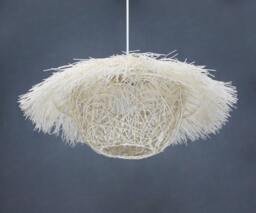 White Rattan Pendant Lighting-Bird Cage Lights-Bird House Lamp Shade-Countryside Lighting-Restaurant Lighing-Decor Lamps - 110-240V - thumbnail 1