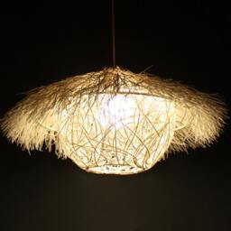White Rattan Pendant Lighting-Bird Cage Lights-Bird House Lamp Shade-Countryside Lighting-Restaurant Lighing-Decor Lamps - 110-240V - thumbnail 3