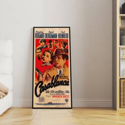 Casablanca Poster Wall Decor, Extra Large Art Film Poster, Movie Lover Wood Unique Gift, Handmade Classic Poster Fanart - thumbnail 3