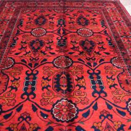 Handmade Afghan Turkmen Wool Rug 4.11 X 3.4 Ft, Vegetable Dye - thumbnail 3