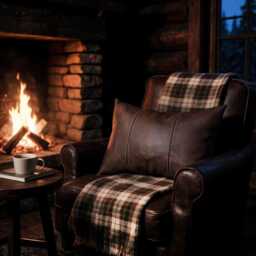 Dark Brown Faux Leather Lumbar Pillow Cover 3-Piece Design - thumbnail 2