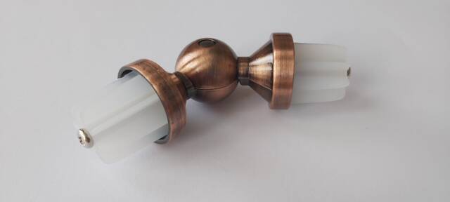 Antique Copper Curtain Pole Connector For 16 Mm Or 25 Diameter Curtain Poles - Pack Of 1 - image 1