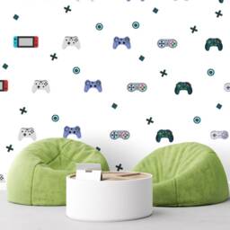Gaming Wall Decals 70 Removable Controller Stickers, PVC-Free - thumbnail 2