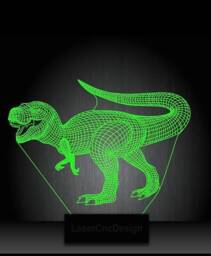 Tyrannosaurus 3D Personalised Smart App Control Night Light Bluetooth, Music, 7&16M Colour Mobile App , Gift Led Lamp