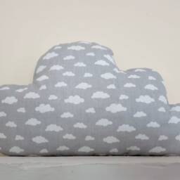 Star Moon Cloud Pillow Nursery Accessories Gender Neutral Grey Pillows Star Moon Decor Cloud Scandinavian - thumbnail 2