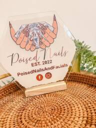 Acrylic Small Business - Logo Sign Hand Painted Personalised Instagram Signage - thumbnail 1