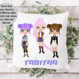 K Pop Cushion, K-Pop Gift, Girls Pillow, For Her, Gift Anime Fantasy Cushion, Hunters - thumbnail 2