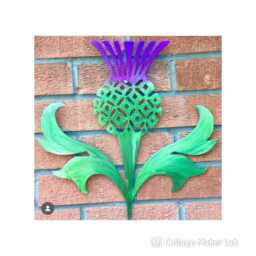 Thistle Steel Wall Art Gift Scottish National Flower Garden Plaque Scotland Patriot Christmas Metal Decor - thumbnail 2