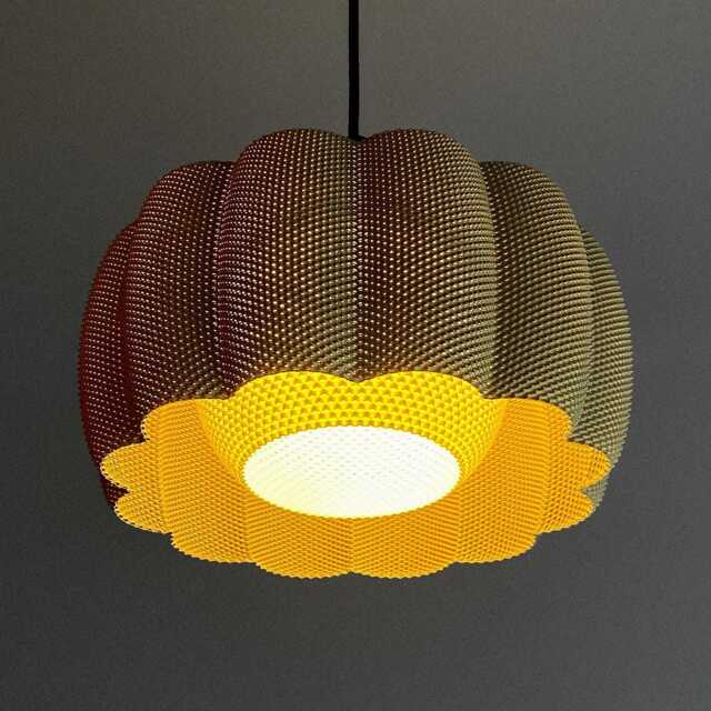 Ara Pendant Lamp, Modern Ripple Mesh Contemporary 3D Printed Lighting - image 1