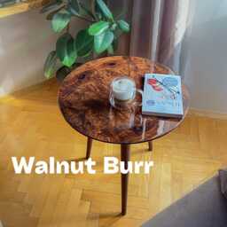 Handcrafted Walnut Burl Round Nesting Tables, 20 Inch, Set Of 2 Or 3 - thumbnail 3